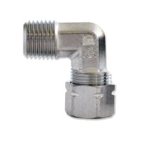 Elbow Connector for hydraulic system - fits 3/8" - Nickel plated -  62.00608.00- Riviera
